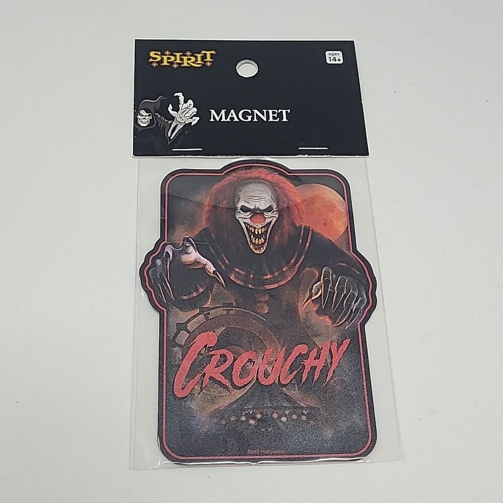 Crouchy the Clown Creepy Magnet - Halloween Horror Eerie Spooky Fridge Car New